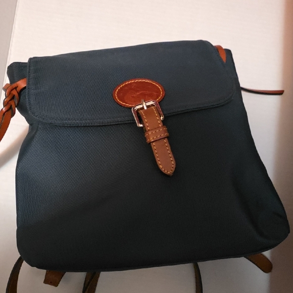 Dooney & Bourke Navy and Brown Backpack - Picture 4 of 7